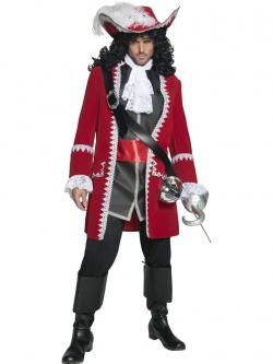 Kostým Pirát Deluxe červený